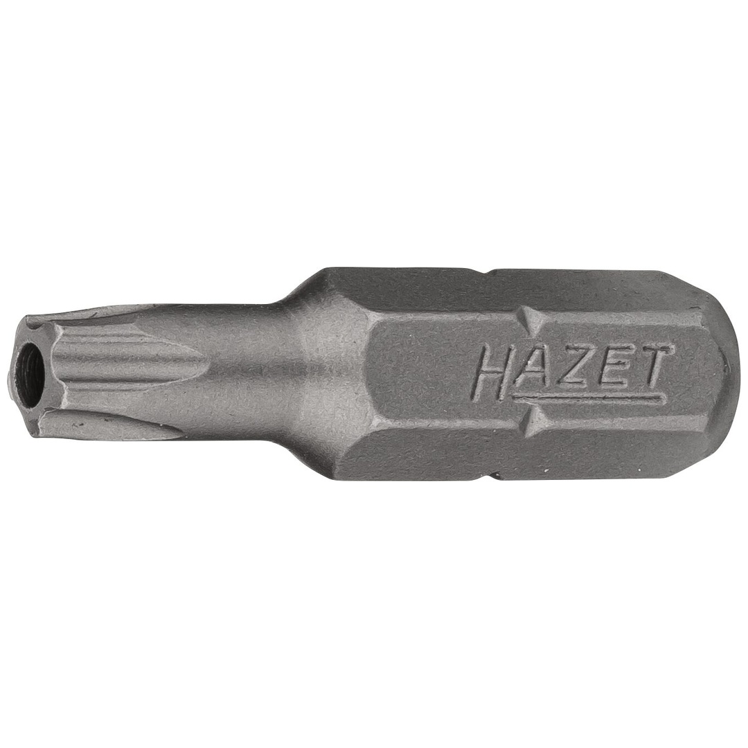 Hazet 5-Stern Bit 2225-25H, 1/4 (6,3 mm) Sechskant massiv, Innen 5-Stern Profil mit Zapfen, SW 25H
