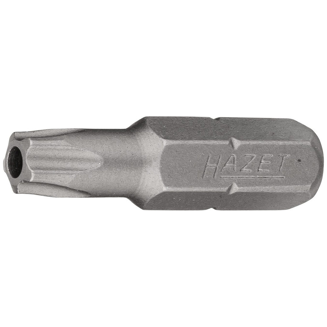 Hazet 5-Stern Bit 2225-27H, 1/4 (6,3 mm) Sechskant massiv, Innen 5-Stern Profil mit Zapfen, SW 27H