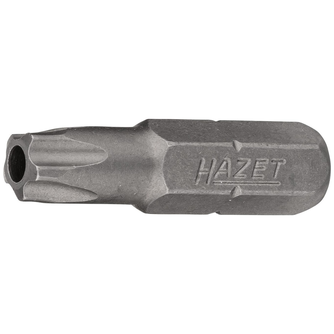 Hazet 5-Stern Bit 2225-30H, 1/4 (6,3 mm) Sechskant massiv, Innen 5-Stern Profil mit Zapfen, SW 30H
