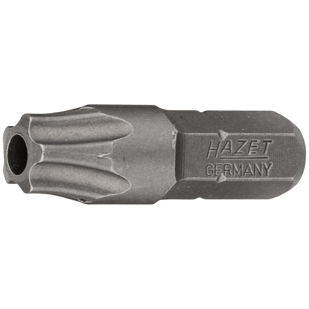 Hazet 5-Stern Bit 2225-40H, 1/4 (6,3 mm) Sechskant massiv, Innen 5-Stern Profil mit Zapfen, SW 40H