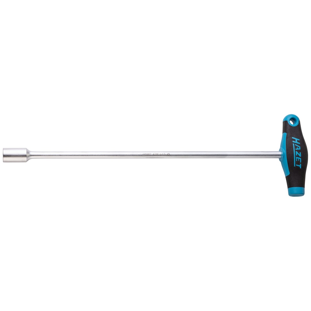 Hazet Steckschlüssel, mit T-Griff 428LG-13, Außen Sechskant Profil, SW 13 mm
