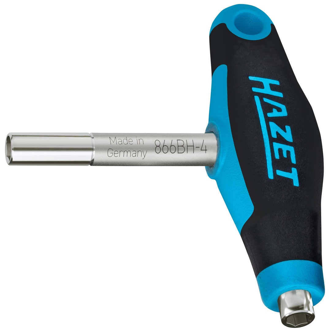 Hazet Doppel Bithalter mit T-Griff 866BH-4, 1/4 (6,3 mm) Sechskant hohl, 97 mm