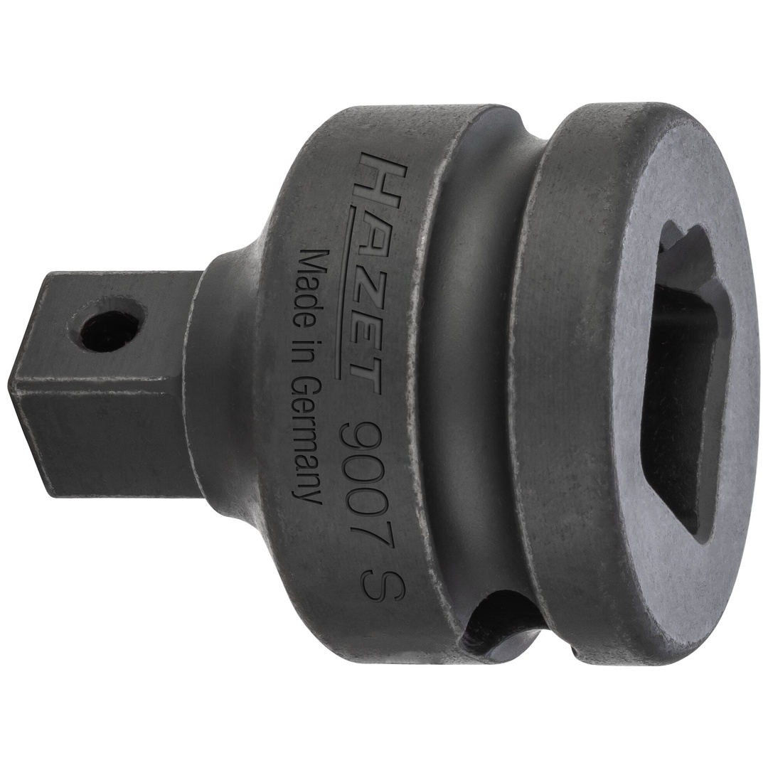 Hazet Reduzierstück 9007S, 1/2 (12,5 mm) Vierkant hohl, 3/8 (10 mm) Vierkant massiv, Länge 37 mm