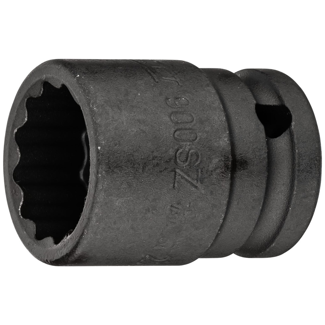 Hazet Schlag-Maschinenschrauber Steckschlüsseleinsatz 900SZ-22, 1/2 (12,5 mm) Vierkant hohl, Außen Doppelsechskant-Tractionsprofil, SW 22 mm