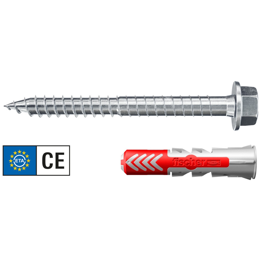 Fischer Duopower 8 x  40 Nylon-Dübel Spreizdübel Klappdübel Hohlraumdübel mit Schraube