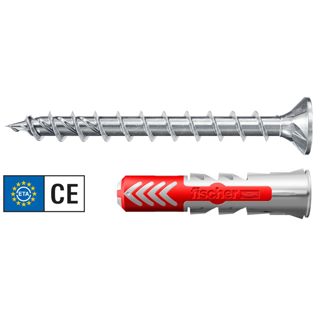 Fischer Duopower 8 x  40 Nylon-Dübel Spreizdübel Klappdübel Hohlraumdübel mit Schraube