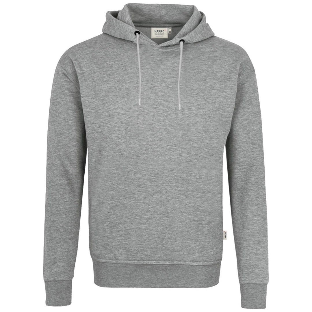 Hakro Kapuzen-Sweatshirt Bio-Baumwolle #560 Gr. M grau meliert