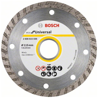 Bosch Diamanttrennscheibe Turbo Eco For Universal, 115 mm