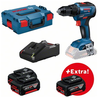 Bosch Werkzeug-Set: GSR 18V-55 + 3 x GBA 18V 5.0Ah + GAL 18V-40