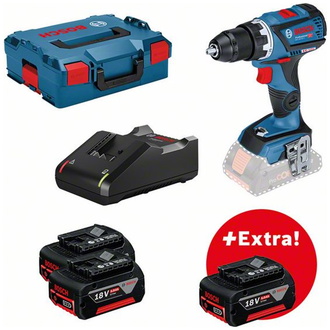 Bosch Werkzeug-Set: GSR 18V-60 C + 3 x GBA 18V 5.0Ah + GAL 18V-40