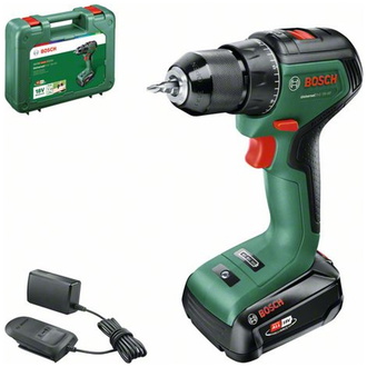 Bosch Akku-Zweigang-Bohrschrauber UniversalDrill 18V-60, incl. Akku PBA 2 Ah, Ladegerät, Bit, Tragekoffer