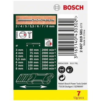 Bosch Mini-X-Line Steinbohrer-Set, 7-teilig