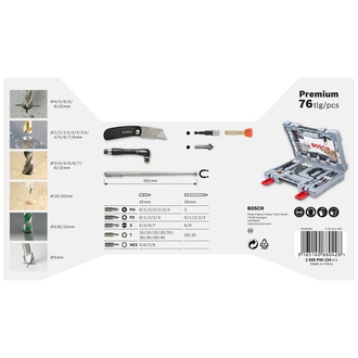 Bosch Premium X-Line Bohrer- und Schrauber-Set, 76-tlg.