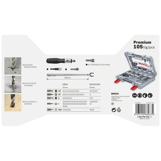 Bosch Premium X-Line Bohrer- und Schrauber-Set, 105-tlg.