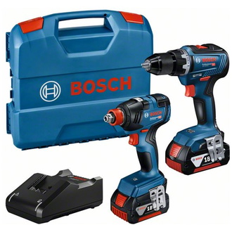 Bosch Combo Kit: Akku-Drehschlagschrauber GDX 18V-200 + Akku-Bohrschrauber GSR 18V-55