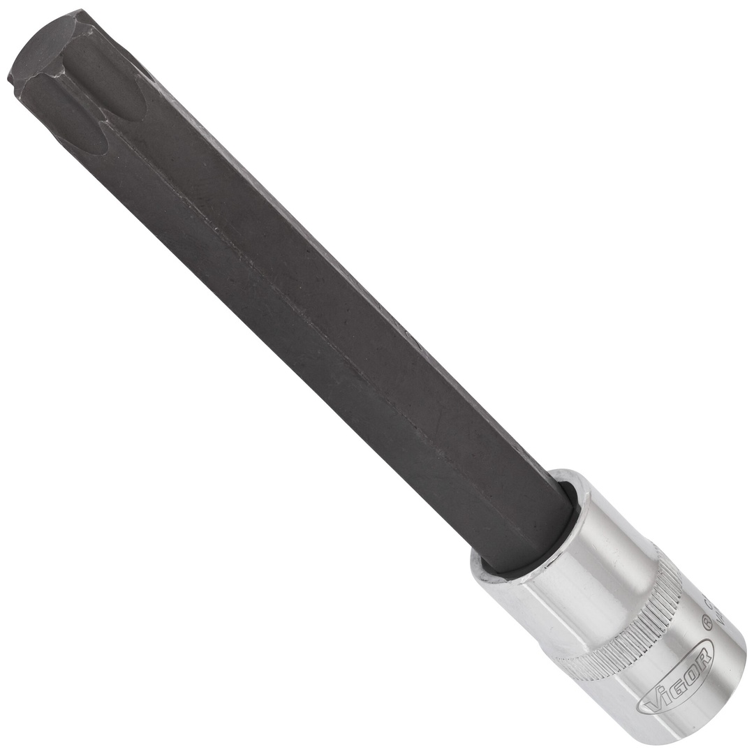 VIGOR Schraubendrehereinsatz, V2184, 1/2 (12,5 mm) Vierkant hohl, Innen TX Profil, SW T70