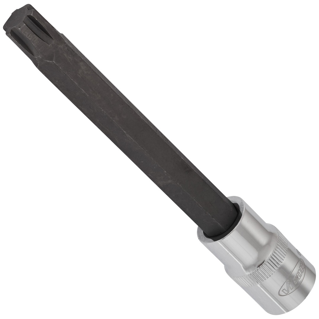 VIGOR Schraubendrehereinsatz, V2224, 1/2 (12,5 mm) Vierkant hohl, Innen Keilprofil Ribe-CV, SW M12