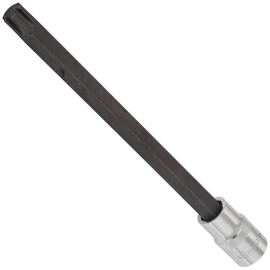 VIGOR Schraubendrehereinsatz, V2231, 1/2 (12,5 mm) Vierkant hohl, Innen Keilprofil Ribe-CV, SW M12