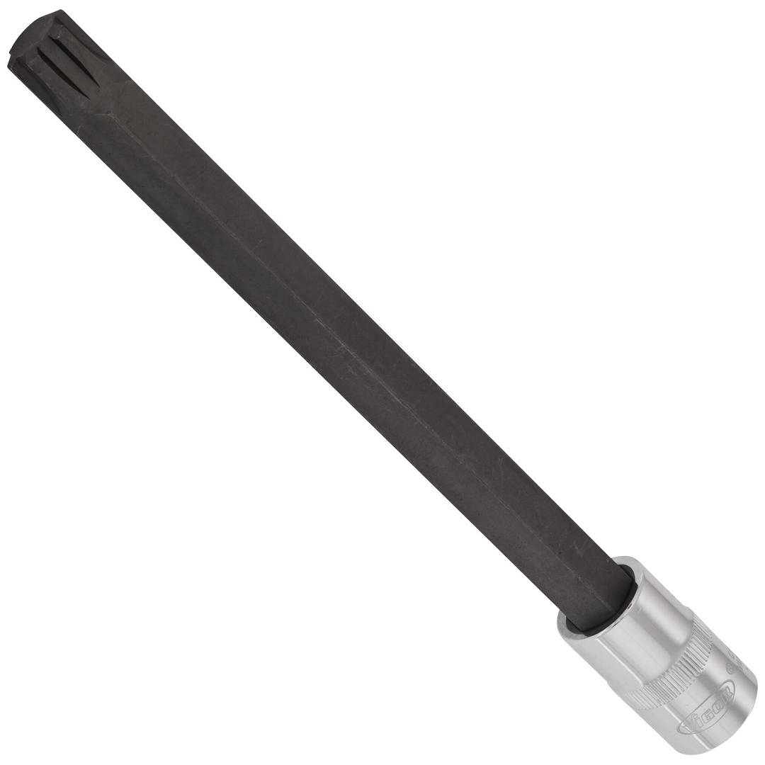 VIGOR Schraubendrehereinsatz, V2233, 1/2 (12,5 mm) Vierkant hohl, Innen Keilprofil Ribe-CV, SW M14