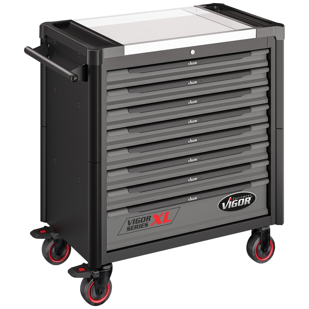 VIGOR Werkstattwagen Series XL, Edelstahl-Arbeitsplatte, leer, (LxBxH) 949 x 523 x 1017 mm