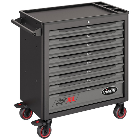 VIGOR Werkstattwagen Series&nbsp;XL, Kunststoff-Arbeitsplatte, leer, L x B x H: 919 - 1