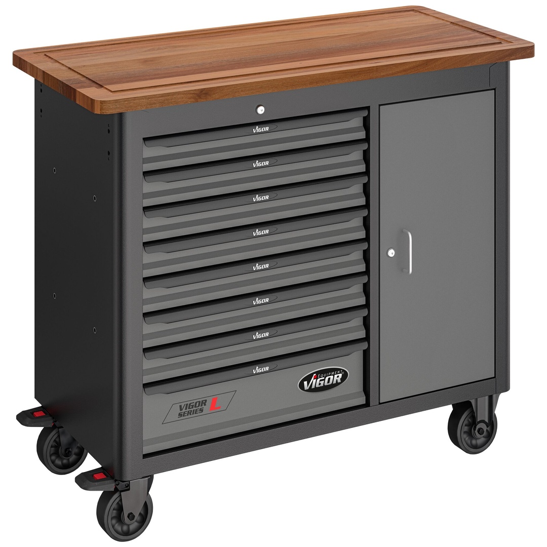 VIGOR Mobile Werkbank Series L, leer, (LxBxH) 1091 x 481 x 1018 mm