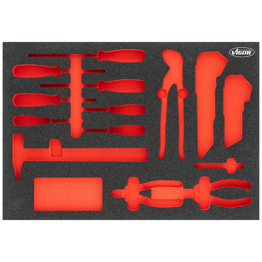 VIGOR Weichschaumeinlage, leer, V5111N-L, (LxBxH) 563 x 393 x 35 mm