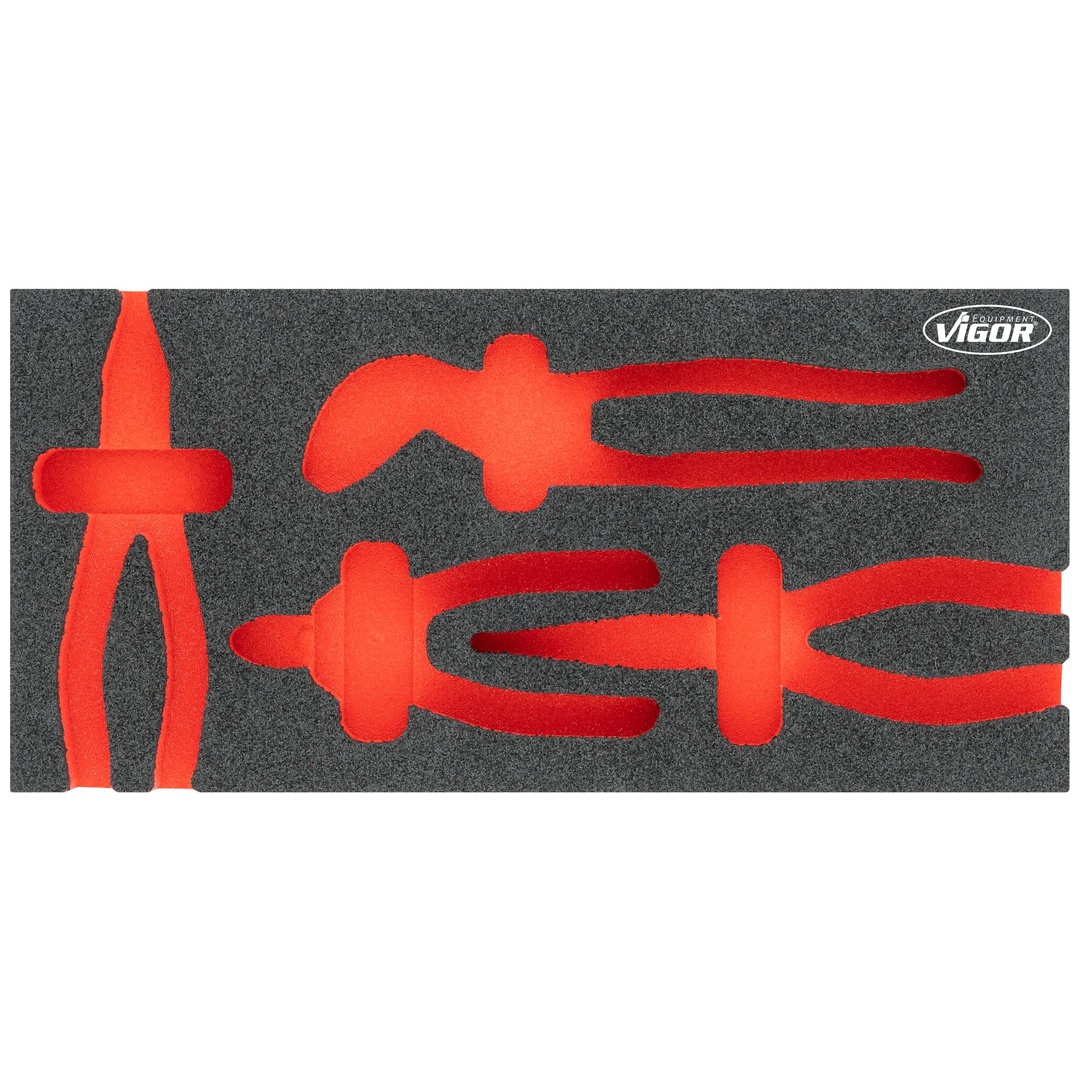 VIGOR Weichschaumeinlage, leer, V5633N-L, (LxBxH) 393 x 188 x 35 mm