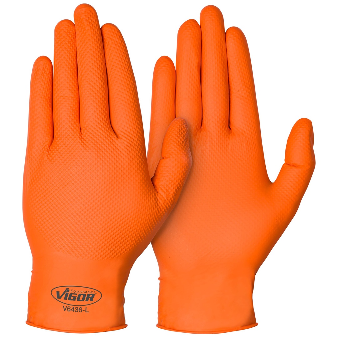 VIGOR Handschuhe, Grip, V6436-L, 100-tlg., Anzahl Werkzeuge: 100