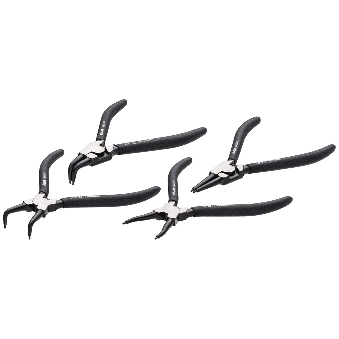 VIGOR Sicherungsringzangen Satz, 180 mm, 4-tlg., Anzahl Werkzeuge: 4