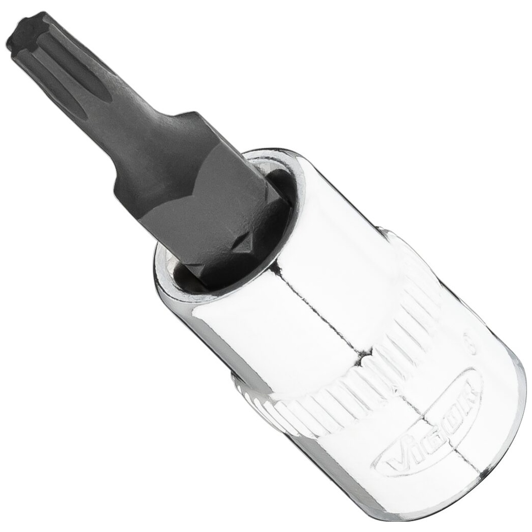 VIGOR Schraubendrehereinsatz, 1/4 (6,3 mm) Vierkant hohl, Innen TX Plus Profil, SW T15+