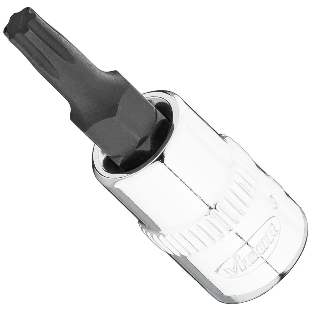 VIGOR Schraubendrehereinsatz, 1/4 (6,3 mm) Vierkant hohl, Innen TX Plus Profil, SW T20+