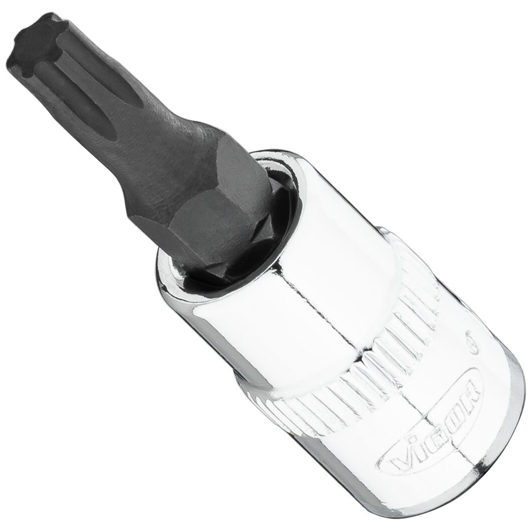 VIGOR Schraubendrehereinsatz, 1/4 (6,3 mm) Vierkant hohl, Innen TX Plus Profil, SW T25+
