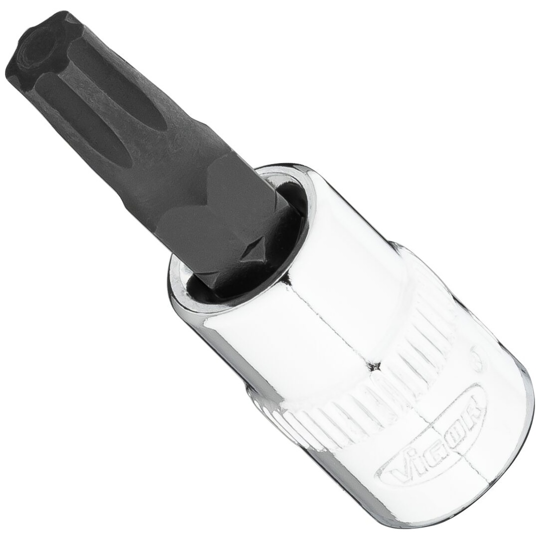 VIGOR Schraubendrehereinsatz, 1/4 (6,3 mm) Vierkant hohl, Innen TX Plus Profil, SW T30+