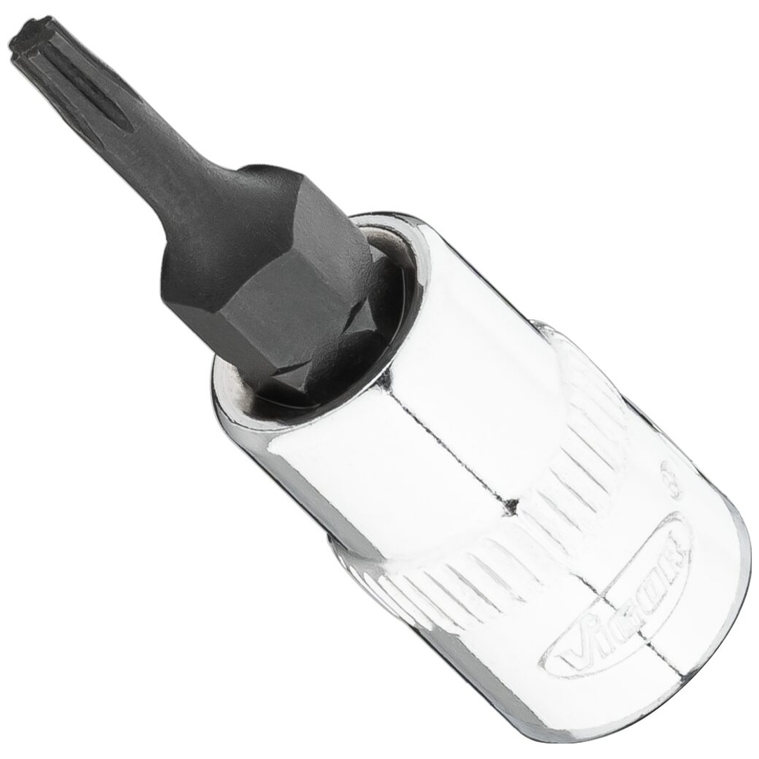 VIGOR Schraubendrehereinsatz, 1/4 (6,3 mm) Vierkant hohl, Innen TX Plus Profil, SW T8+