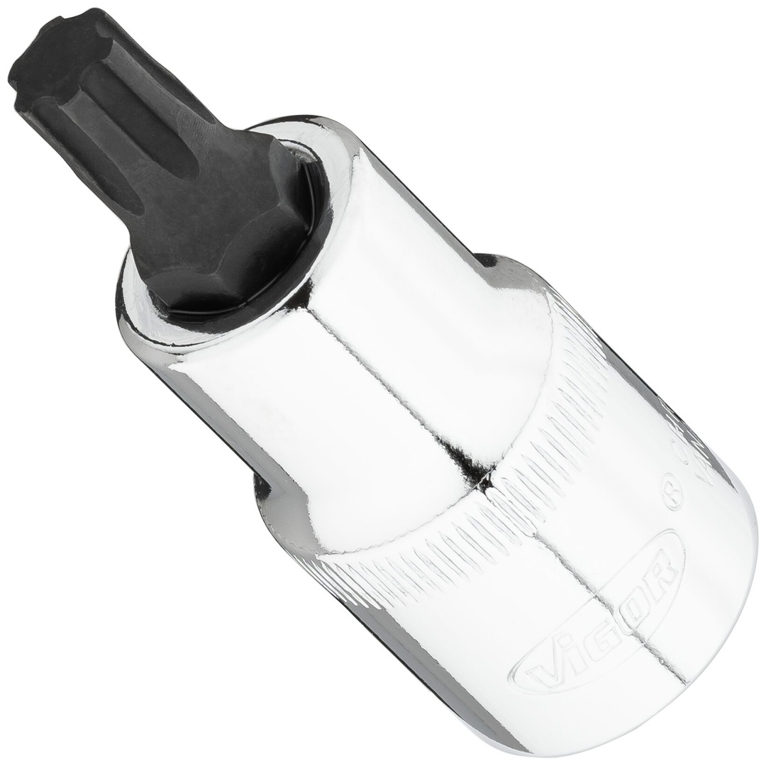 VIGOR Schraubendrehereinsatz, 1/2 (12,5 mm) Vierkant hohl, Innen TX Plus Profil, SW T45+