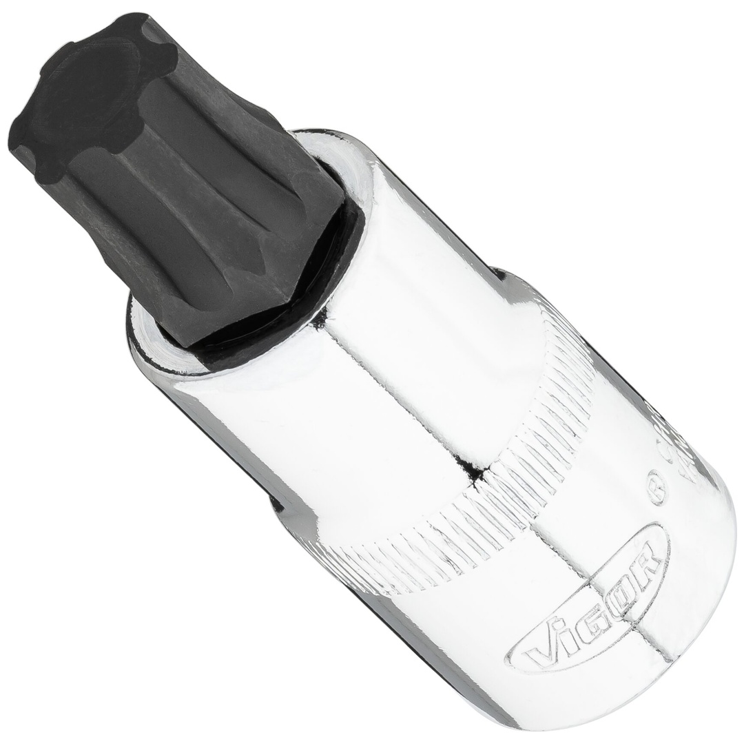 VIGOR Schraubendrehereinsatz, 1/2 (12,5 mm) Vierkant hohl, Innen TX Plus Profil, SW T60+