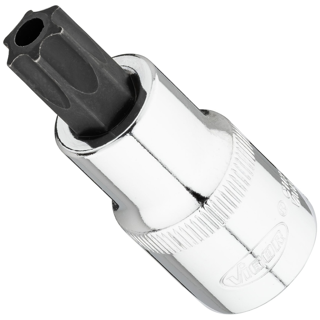 VIGOR Schraubendrehereinsatz, 1/2 (12,5 mm) Vierkant hohl, Tamper Resistant TX Profil, SW T55H
