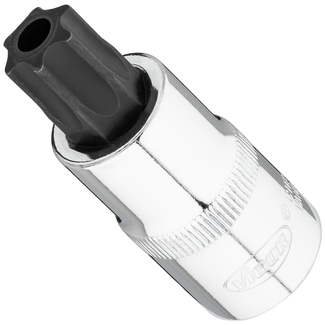 VIGOR Schraubendrehereinsatz, 1/2 (12,5 mm) Vierkant hohl, Tamper Resistant TX Profil, SW T60H