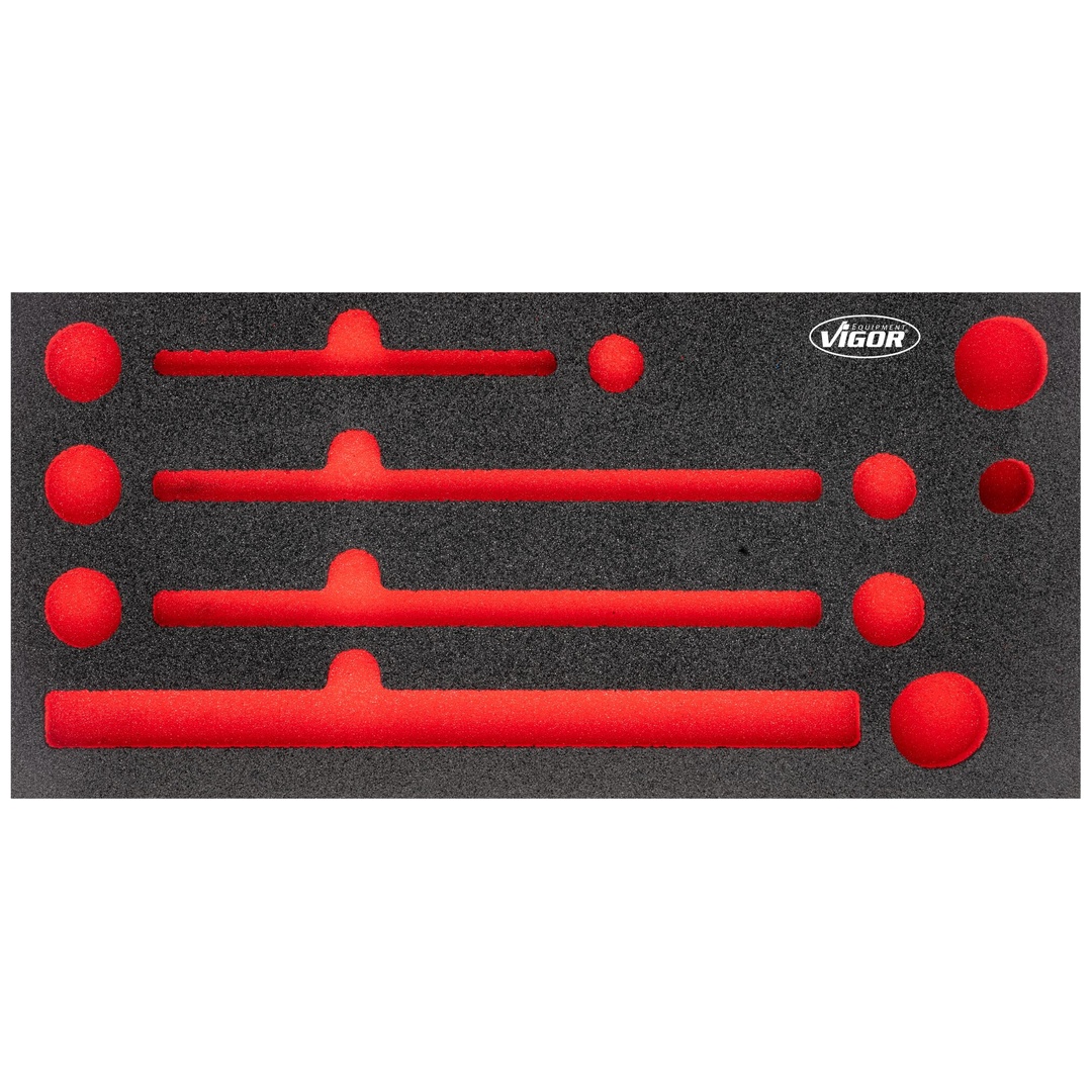 VIGOR Weichschaumeinlage, leer, V7723-L, (LxBxH) 393 x 188 x 35 mm