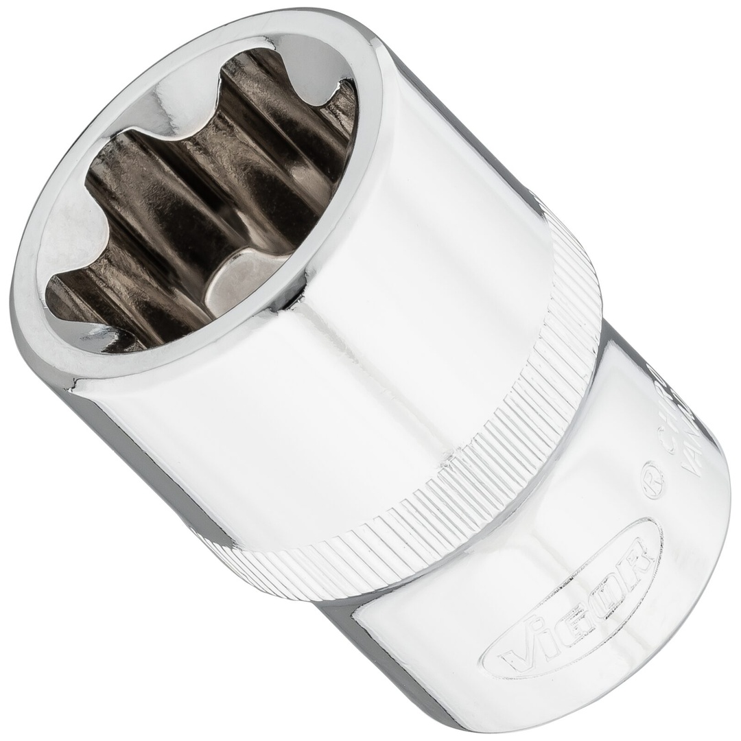 VIGOR T+ Steckschlüsseleinsatz, 1/2 (12,5 mm) Vierkant hohl, Außen TX Plus Profil, SW E24+
