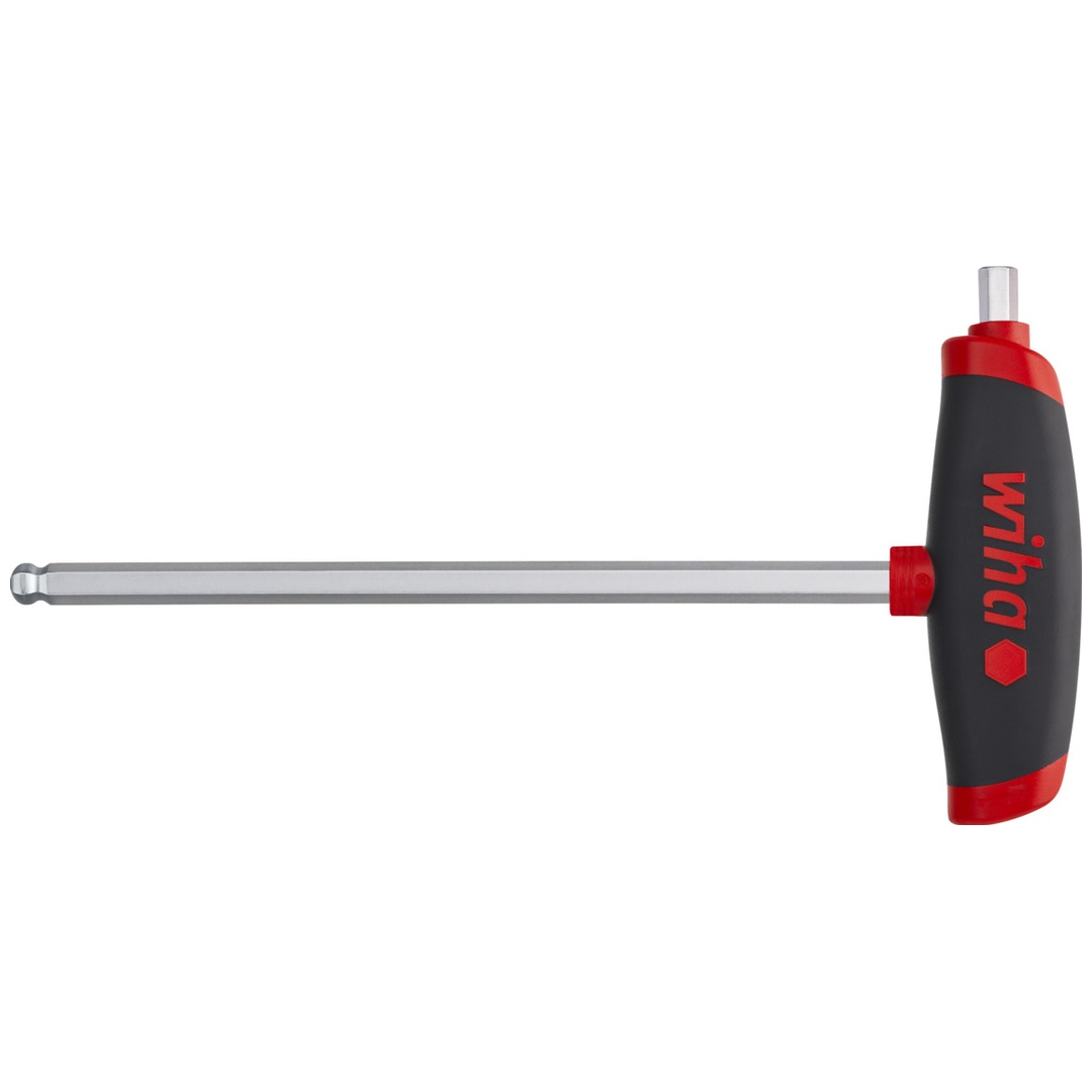Wiha Stiftschlüssel mit Quergriff ComfortGrip Sechskant-Kugelkopf mit Seitenabtrieb, mattverchromt 4,0 mm