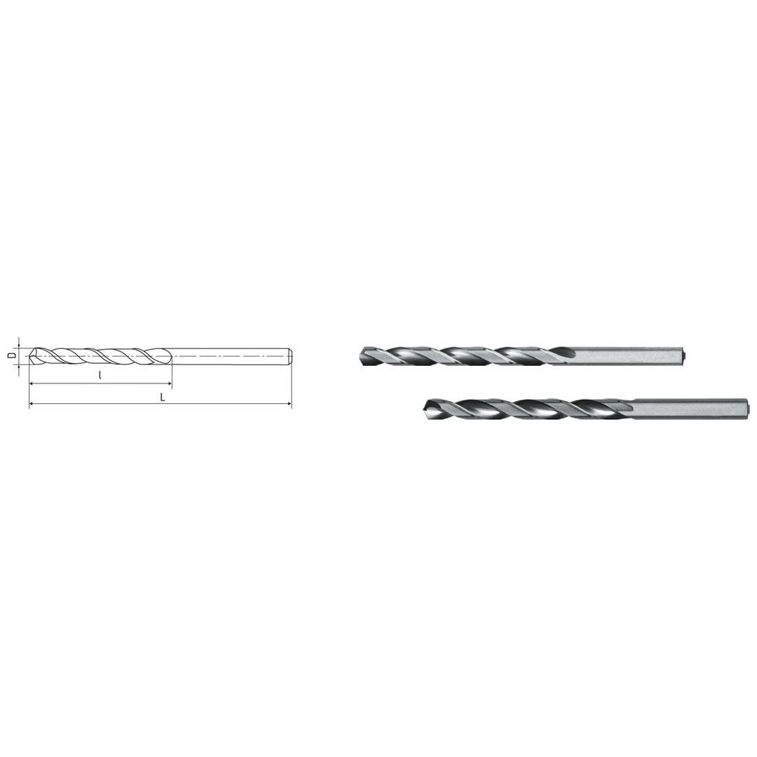 ELMAG HSS-Spiralbohrer DIN 340, Ø 12, 205 mm lang