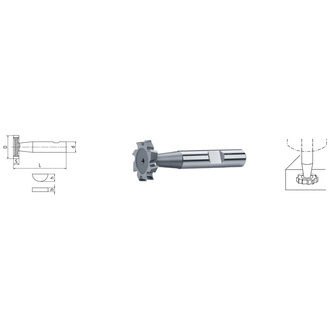 ELMAG HSS Co5-Schlitzfräser DIN 850, Ø 22,5 x 5,0 mm