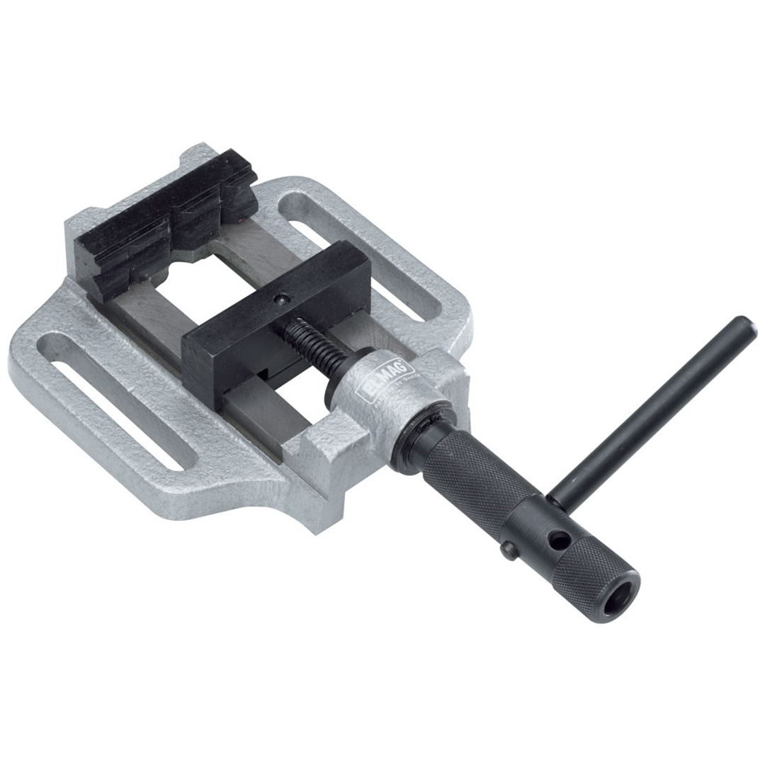 ELMAG PROFI-Maschinenschraubstock 3/ 75 mm, mit Prismenbacke, Spannweite 82mm