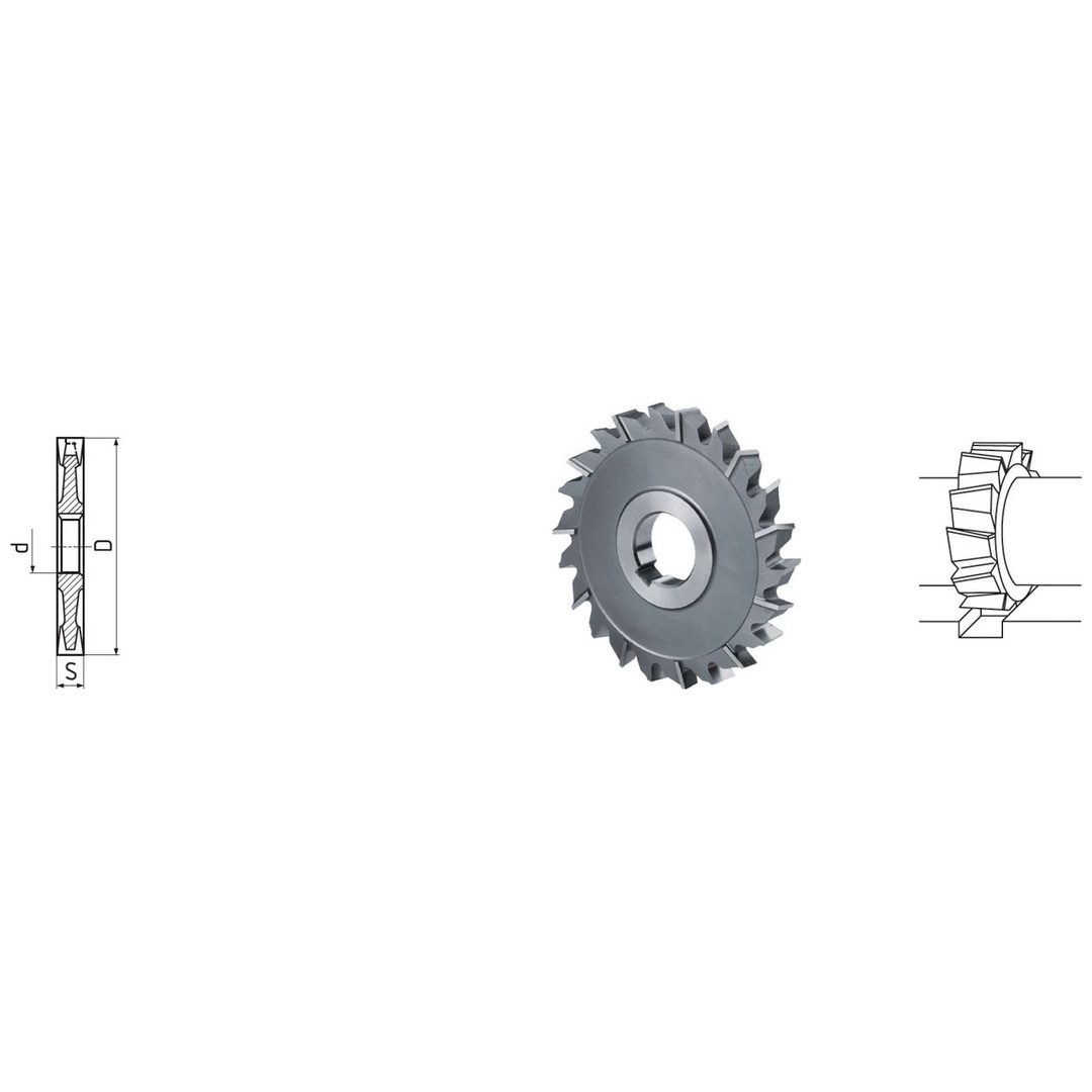 ELMAG HSS Co5-Scheibenfräser DIN 885A, Ø 100 x 4 x 32, feingezahnt p986192