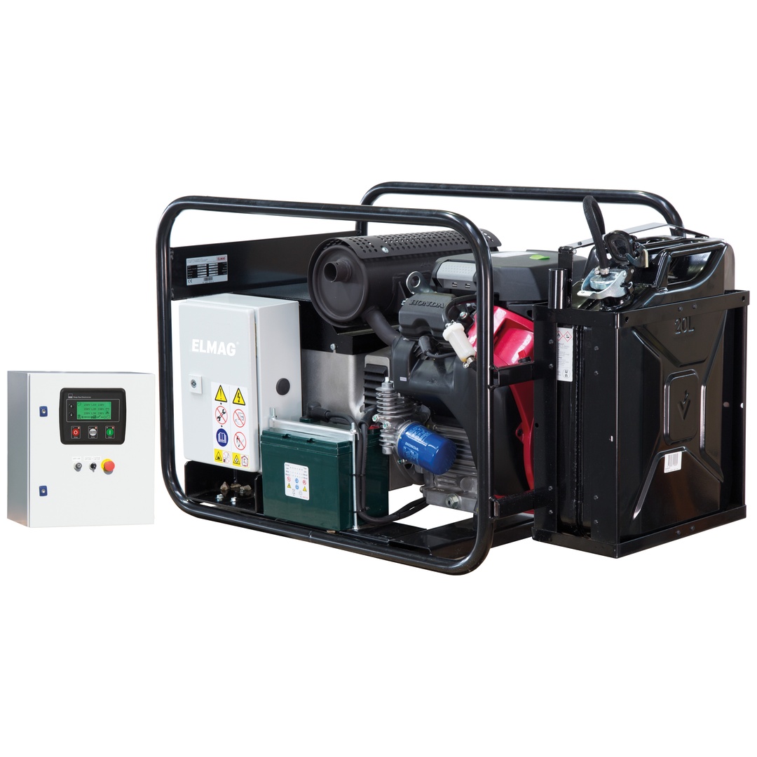 ELMAG Notstrom-Komplettpaket SEB 13500WDE-ASS-DSE4520 BENZIN-Stromerzeuger mit HONDA GX630 Motor, inkl. Start-Stop-Automatik bei Netzausfall mit DSE 4