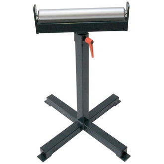 ELMAG Materialständer für Metall-Kreissägen, Auflagehöhe 77-117 cm (max. 250 kg) Rollenbreite 385mm