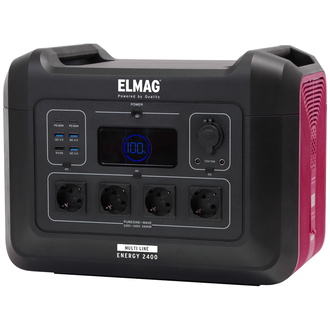 ELMAG Tragbare Powerstation ENERGY 2400, 2400W, LiFEPO4 Akku mit 2232Wh