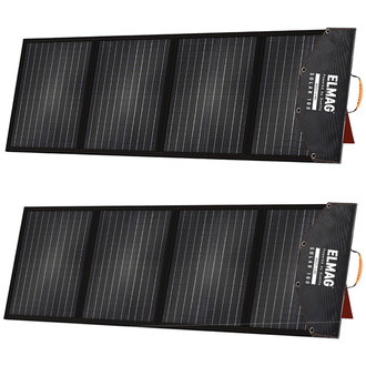 ELMAG Faltbares Solarpanel SOLAR 100 DUO - monokristallin, 18VDC, 2x100Wp für tragbare Powerstations